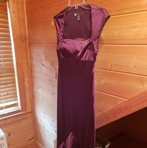 Purple Satin Gown
